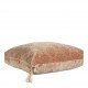 Housse de coussin AURORE en velours - Rose et doré - 50 x 50 cm