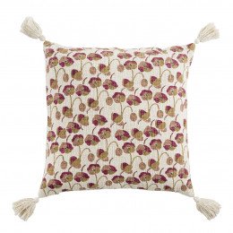 Housse de coussin COQUELICOT en polycoton - 50 x 50 cm