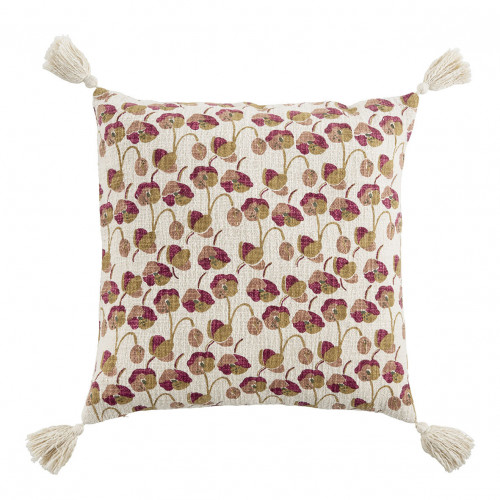 COQUELICOT polycotton cushion cover - 50 x 50 cm