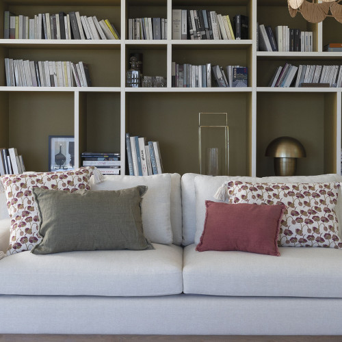 COQUELICOT polycotton cushion cover - 50 x 50 cm