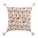 Housse de coussin TULIPE en polycoton - 50 x 50 cm