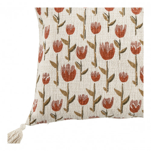 Housse de coussin TULIPE en polycoton - 50 x 50 cm