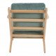Fauteuil JULES en velours - Bleu céladon