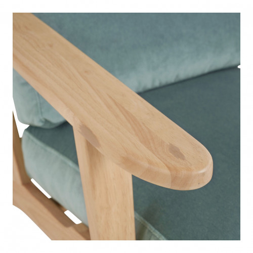 JULES Armchair in velvet - Celadon blue