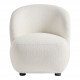 Fauteuil LISETTE en bouclette - Crème - Petit modèle
