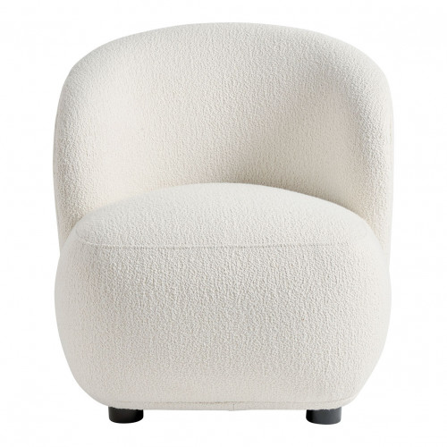 Fauteuil LISETTE en bouclette - Crème - Petit modèle