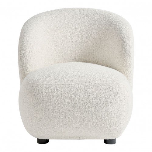 Fauteuil LISETTE en bouclette - Crème - Petit modèle