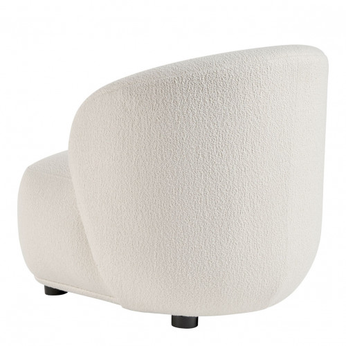 Fauteuil LISETTE en bouclette - Crème - Petit modèle