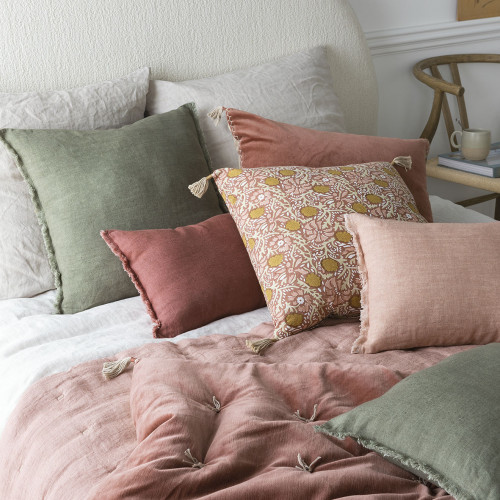 Housse de coussin JUNGLE en coton - Rose - 60 x 40 cm