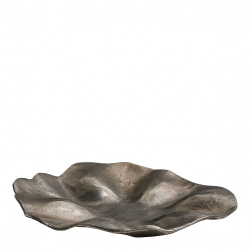 Set of 2 HALO trays in metal with aged nickel finish