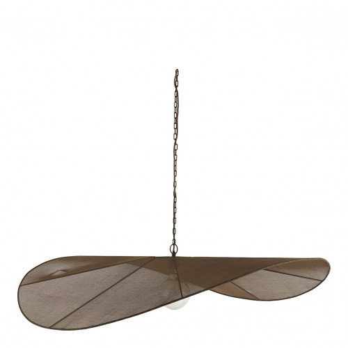 ALBA pendant light in brown weave - ø 120 cm