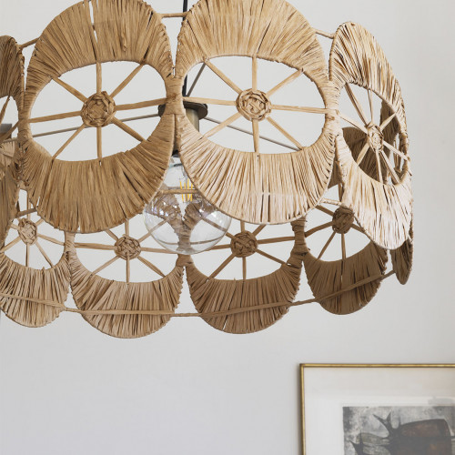 BAILA pendant light in raffia - ø 60 cm
