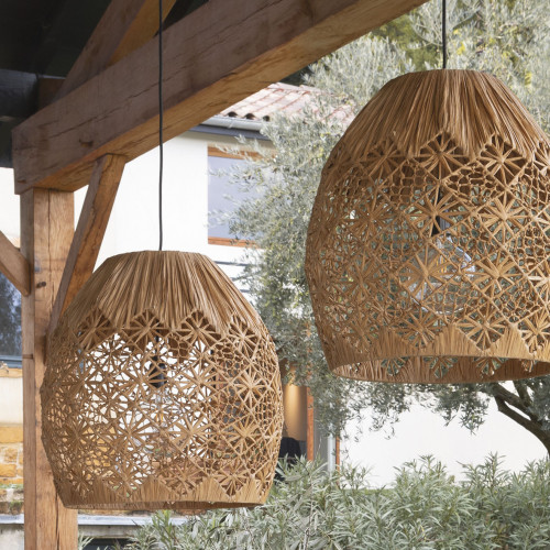 CAPUCINE pendant light in raffia - ø 48 cm