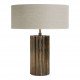 Pied de lampe ATHÉNA en métal finition laiton antique - ø 15 x 33 cm