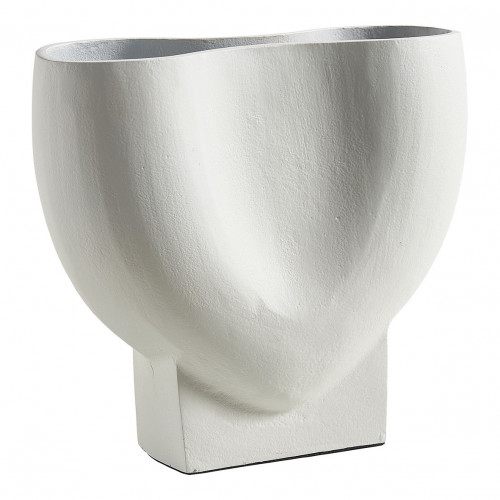 Vase CÉLESTE en métal blanc - Grand modèle - H. 25 cm