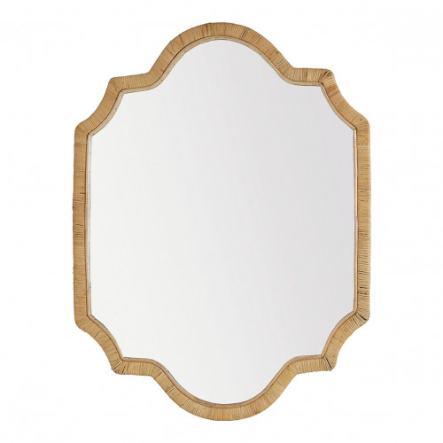 Miroir MATHILDE en rotin - H. 120 cm