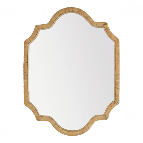 Miroir MATHILDE en rotin - H. 120 cm