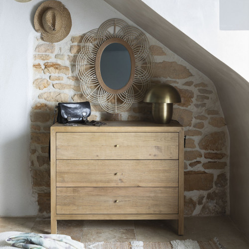 SOLEDAD Oval Rattan Mirror - ø 80 x 61 cm