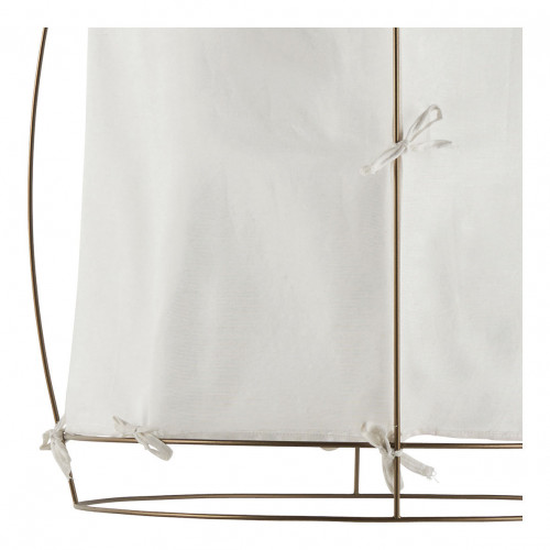 Suspension JADE en tissu blanc et métal doré finition laiton - Grand modèle - H. 75 cm