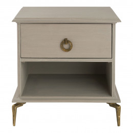 GABRIELLE Taupe Bedside Table