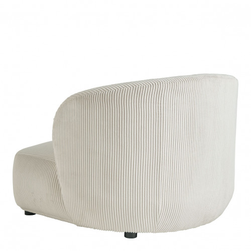 LISETTE large armchair in ribbed velvet - Cream
