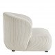 Fauteuil LISETTE large en velours côtelé - Crème
