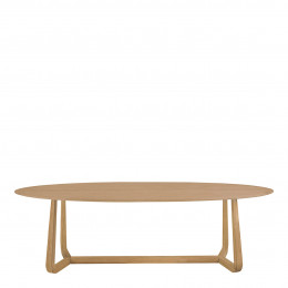 Table MAXINE en chêne clair - 230 x 76 x 110 cm