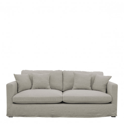 ANGIE Sofa in mixed linen - Light gray