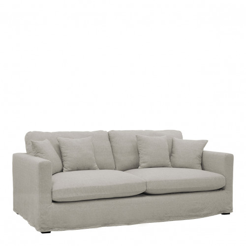 ANGIE Sofa in mixed linen - Light gray