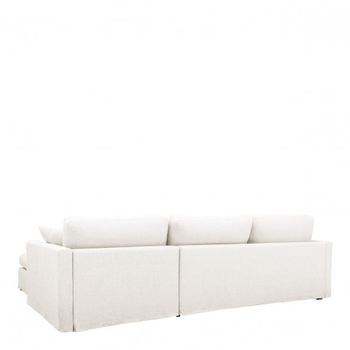 ANGIE reversible chaise sofa in linen - White