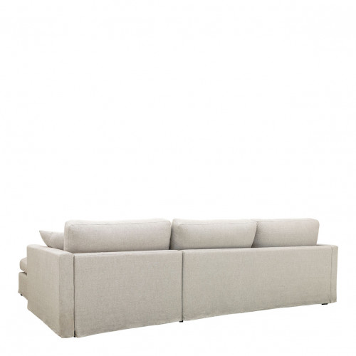 ANGIE reversible chaise sofa in linen blend - Natural