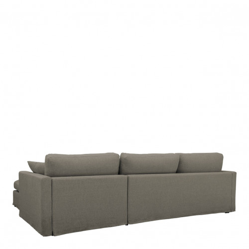 ANGIE Reversible Chaise Sofa in Linen - Taupe