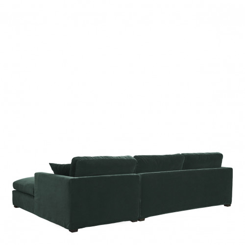 ANGIE Reversible Chaise Sofa in Velvet - Forest Green