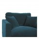 Fauteuil ANGIE en velours - Bleu paon