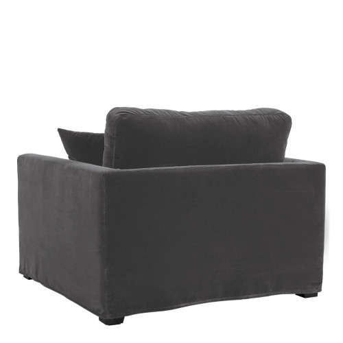 ANGIE Armchair in velvet - Dark gray