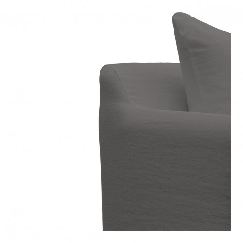 Canapé GABRIEL en lin - Gris foncé