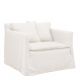 Fauteuil GABRIEL en lin - Blanc