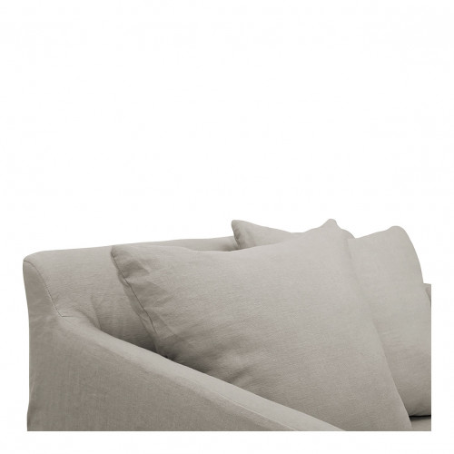 GABRIEL Armchair in linen blend - Light gray