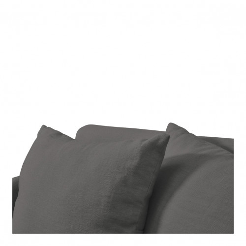 GABRIEL Armchair in linen - Dark gray