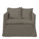 Fauteuil GABRIEL en lin - Taupe