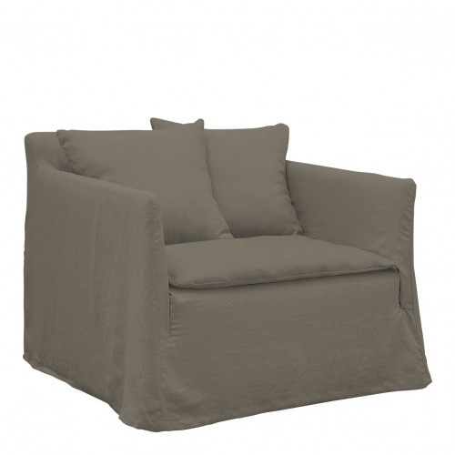 GABRIEL Armchair in linen - Taupe