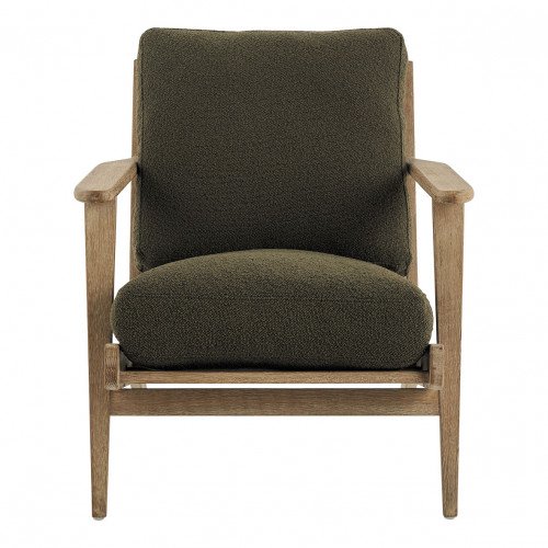 Fauteuil JULES en bouclette - Kaki