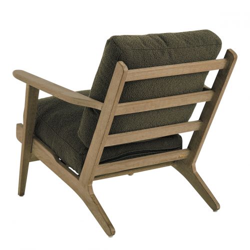 Fauteuil JULES en bouclette - Kaki