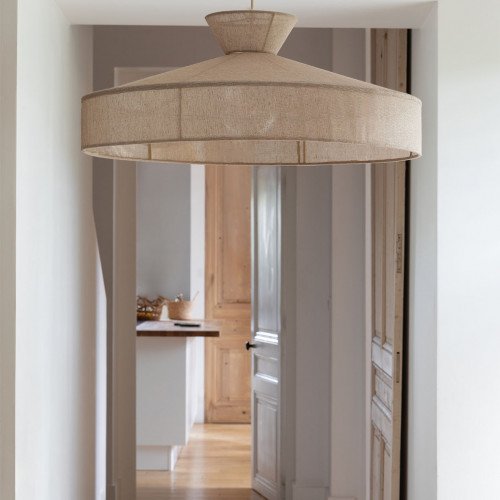 Suspension CAPELINE en toile de jute - Petit modèle - ⌀ 70 cm
