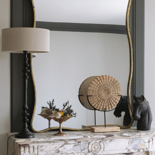 SIMON matte black metal lamp base - ø 15 x 62 cm