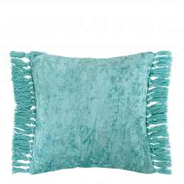 Housse de coussin PAULA en velours irisé - BLeu aqua - 50 x 50 cm