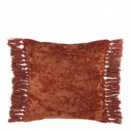 PAULA Cushion Cover in Iridescent Velvet - Burnt Orange - 50 x 50 cm