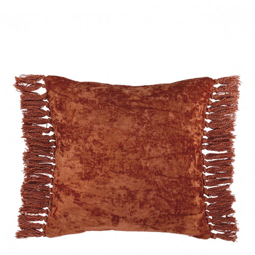 PAULA Cushion Cover in Iridescent Velvet - Burnt Orange - 50 x 50 cm