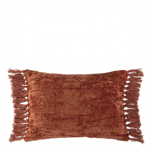 PAULA Cushion Cover in Iridescent Velvet - Burnt Orange - 60 x 40 cm