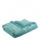 Futon PAULA en velours irisé - 180 x 80 cm - Bleu aqua
